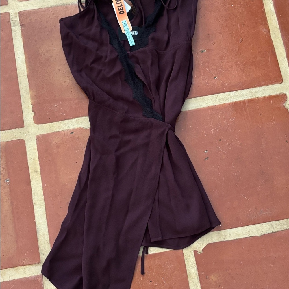 Reformation Burgundy Mini Dress